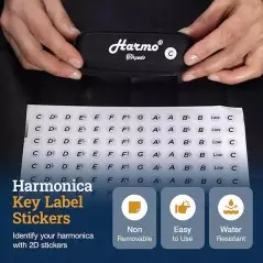 Harmo Harmonica 2D Key Label stickers 137