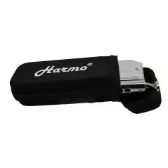 Harmonica case for 12 hole chromatic harmonica by Harmo – black zip pouch