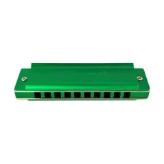 Custom Harmonica Green Aluminum - Key of C