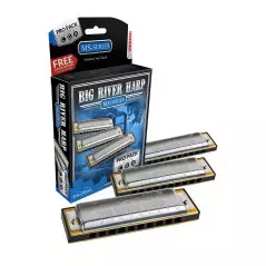 Hohner Big River Harmonica Pro pack set of 3