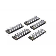 Hohner Rocket Pro Pack 5-piece Harmonica Set with Case - Keys of C, G, A, D, B Flat